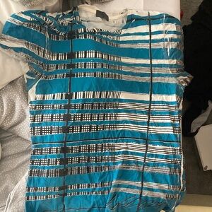 Kill City Men's Striped Short Sleeve Tee - Blue and Black